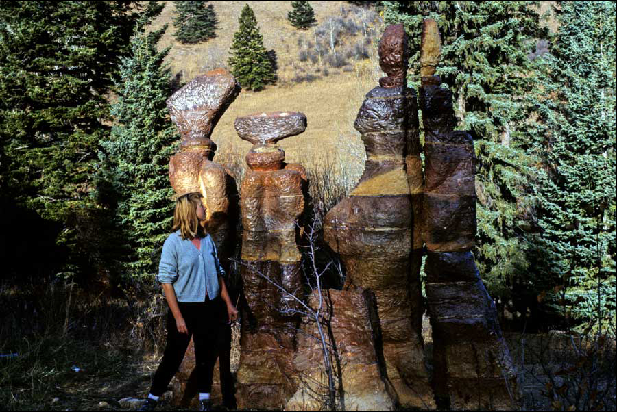 three graces by susan henderson, large clay sculpture